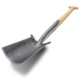 1786 – Grabespaten "Englische Form" mit Tritt – 80 cm Eschen-T-Stiel