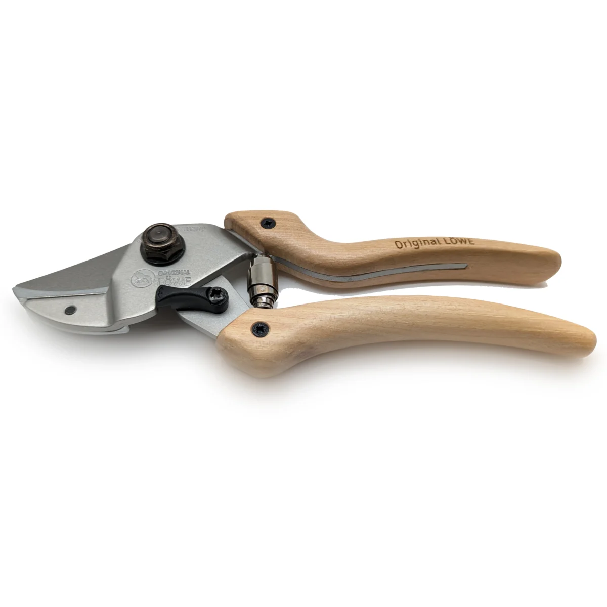 Gartenschere Holzgriffe Hickory nach innen geschwungener Griff