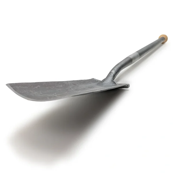 Krumpholz – Drainagespaten „Englische Form“ mit Tritt – 80 cm Stahlrohr-Knopf-Stiel mit Holzknauf – Nr. 1799